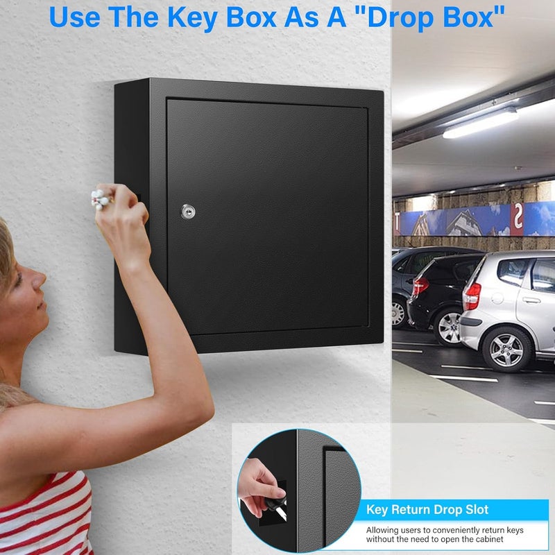Oepmoc 100 Keys Key Lock Box, Anti-Theft Key Cabinet with Key Tags, Key Organizer Wall Mount for Car Garage House Rental Office Business - Image 4